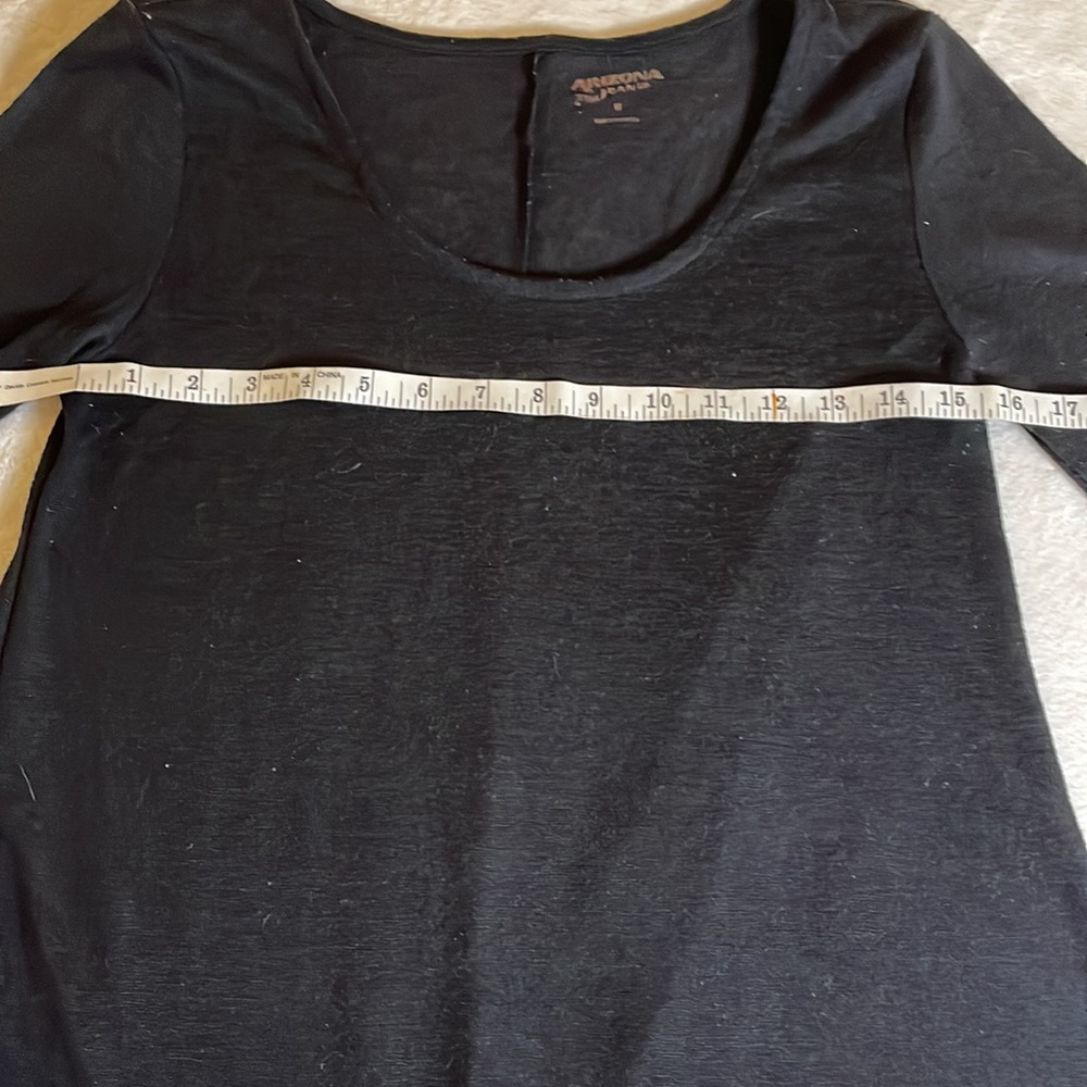 Arizona Jean Co. Black Long Sleeve with Lace Detail size M - Picture 6 of 9